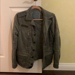zadig & voltaire green military jacket
